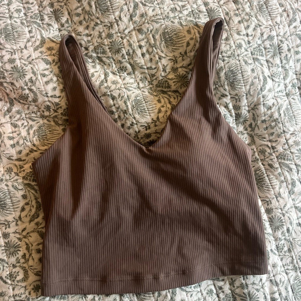Athleta Brown Ribbed Women's Top
